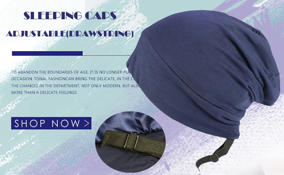 Harewom Satin Hair Wrap Silk Cap for Sleeping Cap for Men