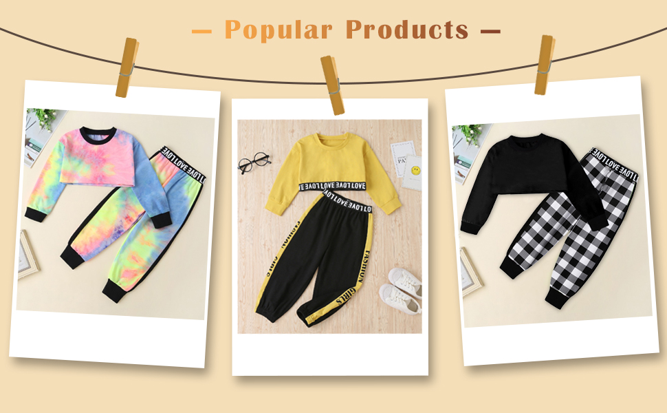 girl crop top and jogger pants