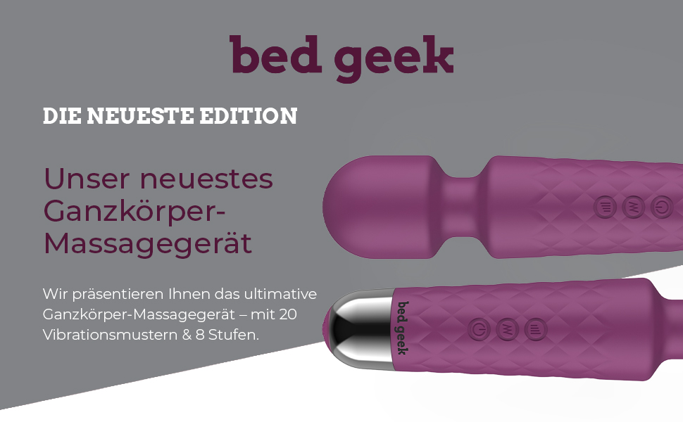 bed geek Wand Massager with Memory Function Wireless Portable Electric