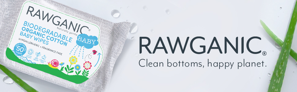 Rawganic organic cotton baby wipes are natural way to cleanse skin