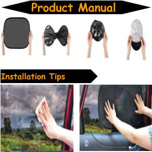 car window sunshade static retractable cling uv protection privacy