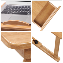 Laptop table, side table, notebook table, bamboo bed table