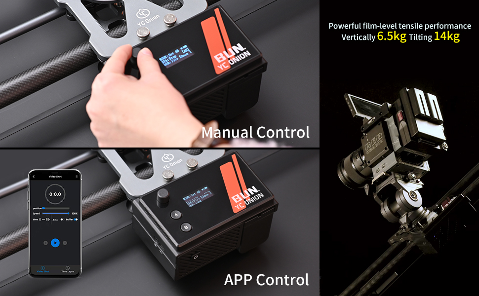 YC Onion Motorized Camera Slider 80cm/31.5'' with APP Control Carbon
