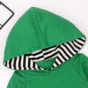 Newborn Baby Boys Girls Romper Toddler One Piece Solid Color Outfits Long Sleeve Hoodie Playsuit