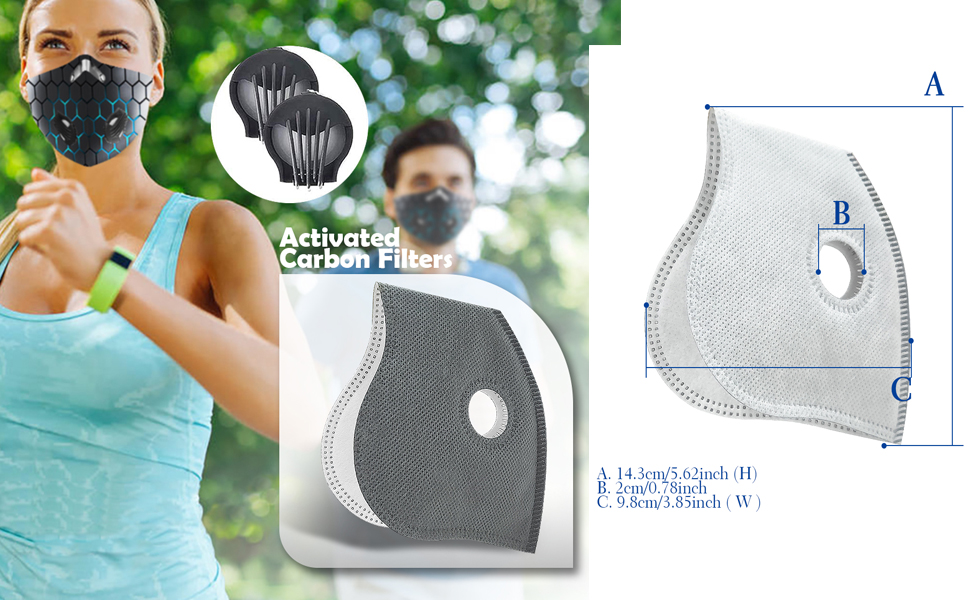 Activated carbon replacement filters size