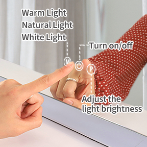 vanity with mirror with lights