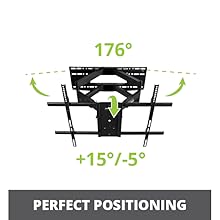 176 डिग्री घुमाव और 20 डिग्री झुकाव के साथ उत्तम स्थिति