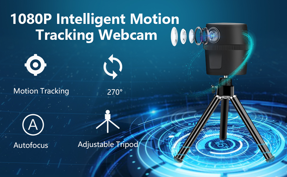 cam, Motion Tracking USB cam 1080P HD  Camera with