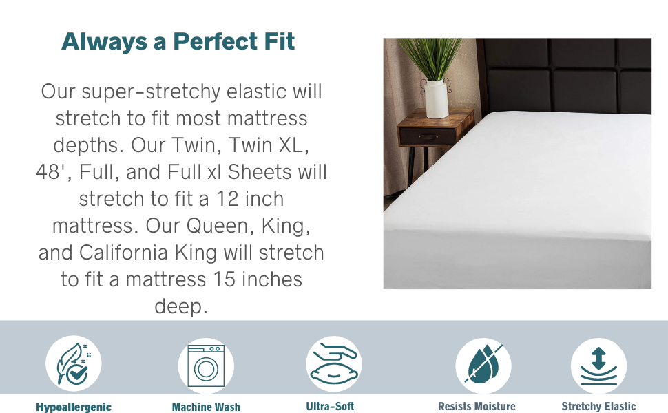 Micropuff RV Queen Fitted Sheet Soft Brushed Microfiber Camper Fitted Sheets