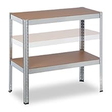 Relaxdays verzinktes Schwerlastregal 280kg Traglast, 157x80x40 cm, 4 Böden, zum Stecken, Stahl, Silber, Lagerung in Kell 474be795 0555 45d1 8738 A3351d288b20. CR0,0,300,300 PT0 SX220 V1