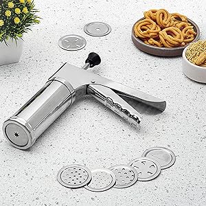 Indian Snacks idiyappam chakli Namkeen Sev Maker Press Kitchen press, Stainless Ratna's Premium