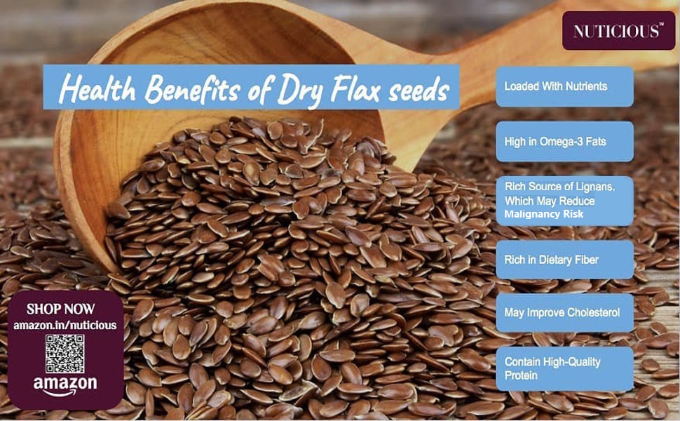 Nuticious Flax Seeds250 g Amazon.in Grocery & Gourmet Foods