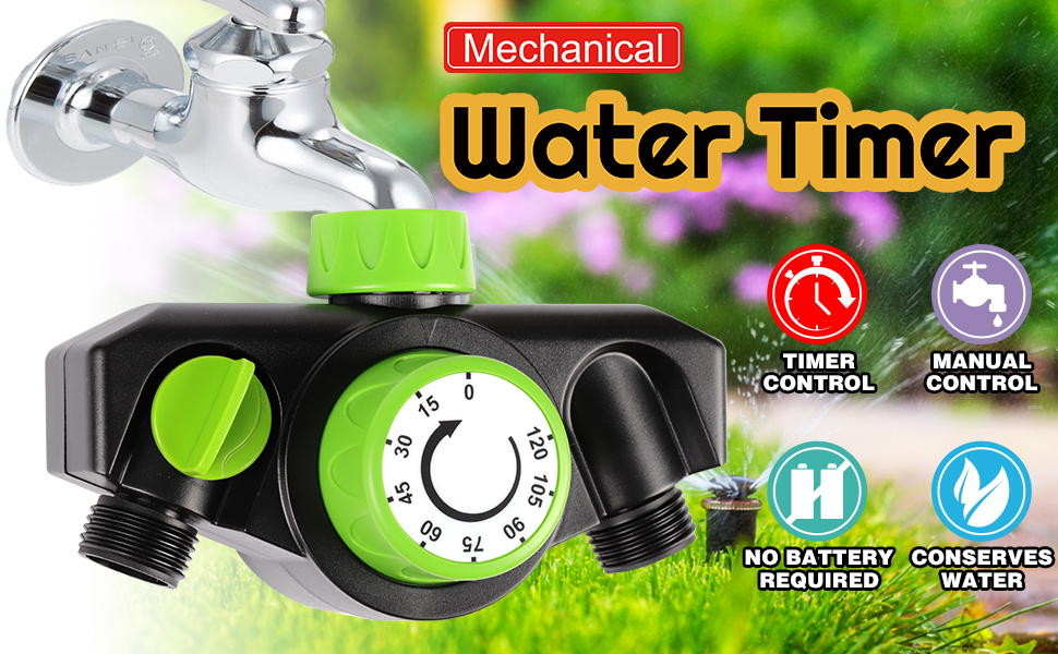 Kasonic Mechanical Watering Timer, 2 Ways Use, Durable High