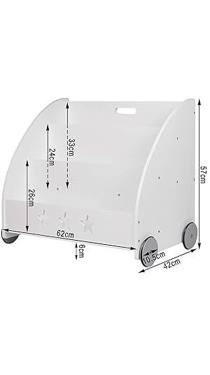 WOLTU Libreria Piccola Per Bambini Legno Scaffale Porta Giochi Organizzatore 19 libreria