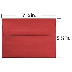 red A7 colored envelope