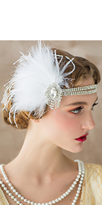 Ivory Flapper Headband
