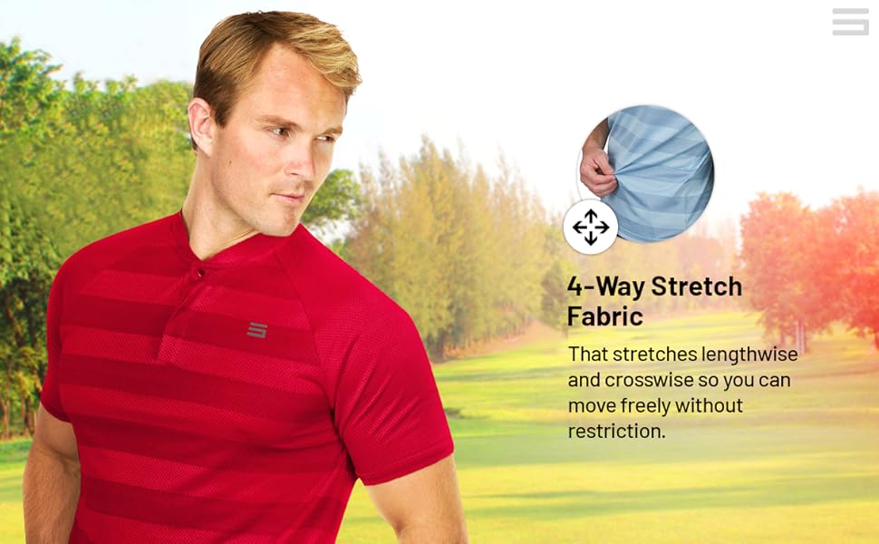 4-way stretch fabric so you can move in any direction without restriction.