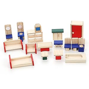 Amazon | LEKING ドールハウス ミニチュア 家具セット 木製