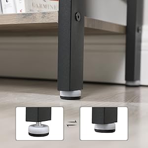 VASAGLE Libreria, Scaffale Per Soggiorno, Portaoggetti A 4 Ripiani, Organizzatore Per Studio, Stile Industriale, Assemblaggio Semplice, Struttura In Acciaio, Greige E Nero Da SONGMICS 14 1