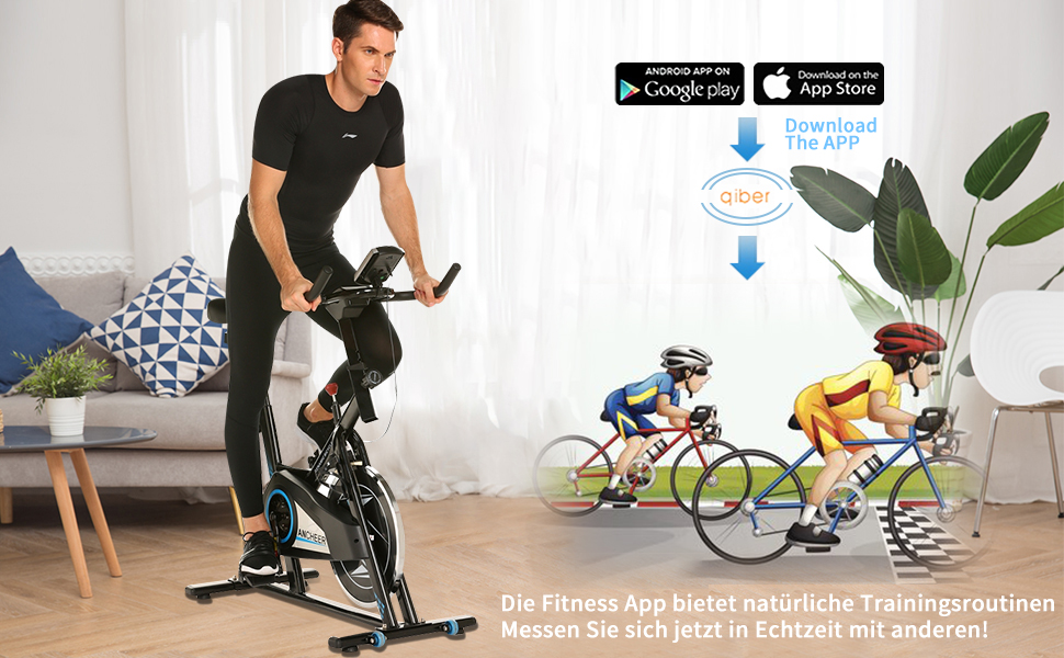 ancheer 2 in 1 heimtrainer fitness fahrrad