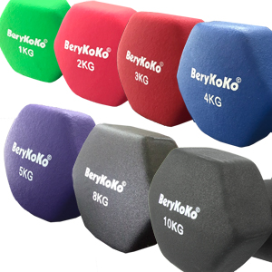 Amazon | BeryKoKo ダンベル 8kg ブラック 2個セット | BeryKoko