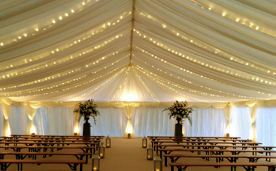 Amazon Com Le 306 Led Curtain Lights 9 8 X 9 8 Ft 8 Modes Plug