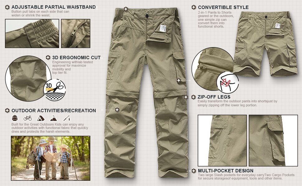 boys hiking trousers