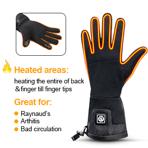 snow deer heated gloves
