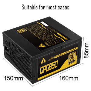 GOLDEN FIELD GPG 80+ Gold 850W PC Power Supply, Full Modular