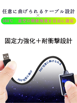 Amazon.co.jp: 第三代 車内USB星空ライト 自動回転式 三種星空