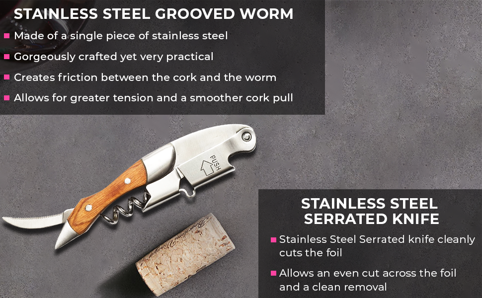 Prestige Waiters Corkscrew By Coutale Sommelier Naturalwood French