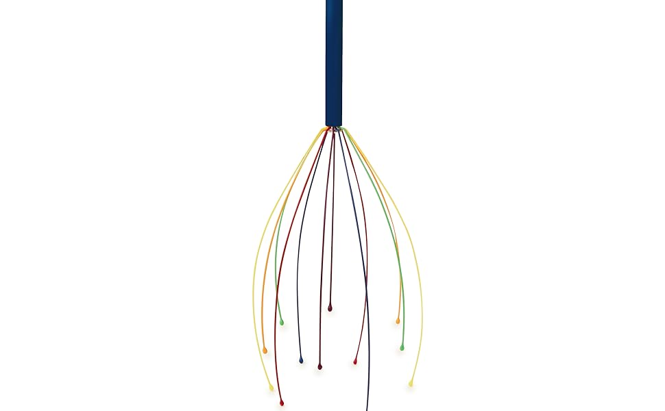 Kikkerland Colorful Handheld Portable Hair Head Scratcher