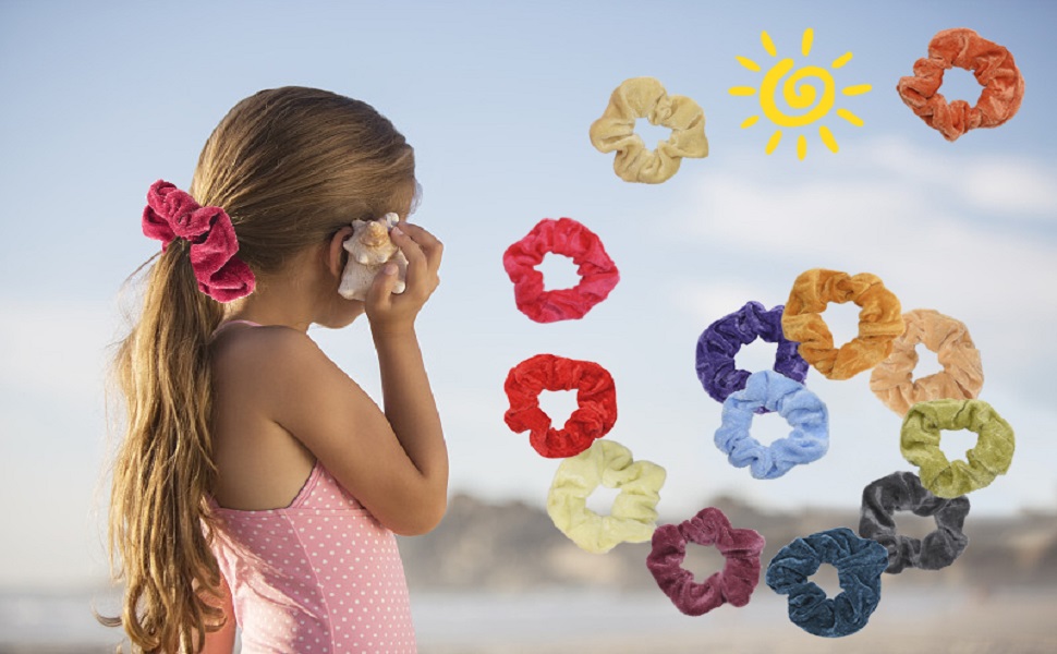 60 Pcs Premium Velvet Hair Scrunchies Hair Bands For Women Or