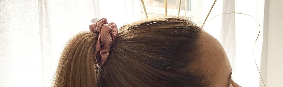 Scrunchies Haargummis Haarseile Haarband Haarbänder Bellody Samt Seide Haarschleifen starker Halt