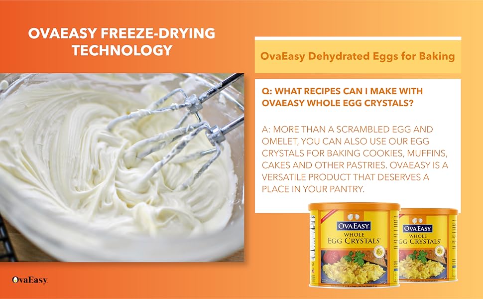 OvaEasy Dehydrated Egg Crystals (2 x 1.67 lbs Cans