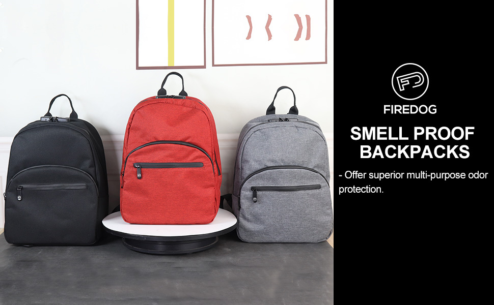FIREDOG Mini Smell Proof Backpack with Lock for Men Women Travel (Black) Amazon.co.uk Fashion