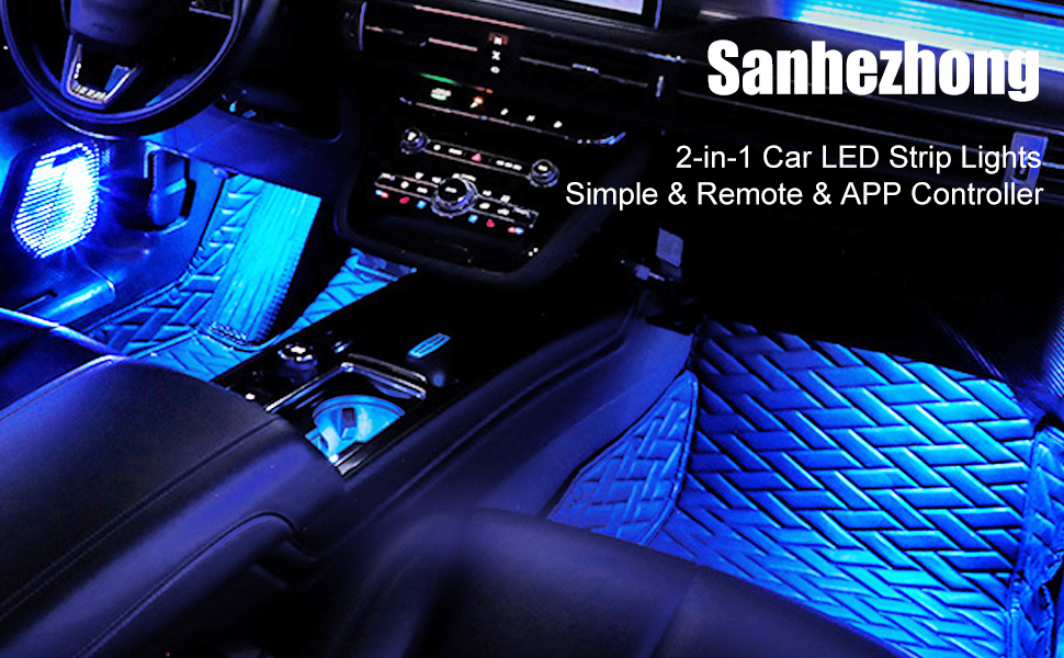 Sanhezhong USB Interior Car Lights, Car Led Lights 2in1