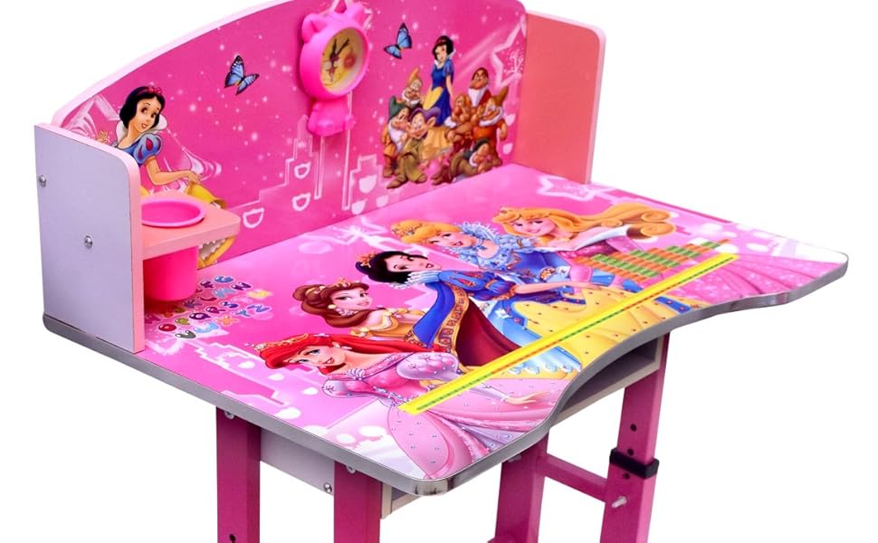 Brijbazaar Wood Study Table And Chair For Kids Set Of 1 (Blue, Baby