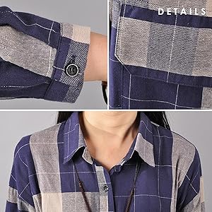 ワンピース シャツワンピース チェック 長袖 チュニック ゆったり 秋冬 ワンピ スカート チェック 柄 ロング丈 膝丈 襟 付き 長そで カジュアル お洒落 ロングシャツ シャツ 秋 冬