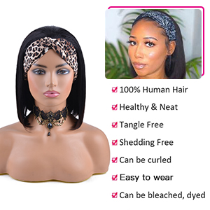 headband bob wig