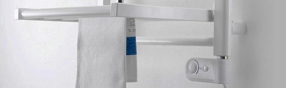 DELTACALOR Toallero eléctrico para baño, tendedero, radiador ...