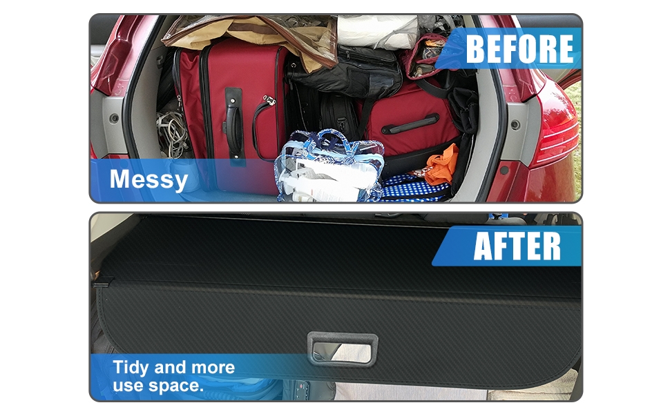 Amazon.com: ACROPIX Retractable Cargo Cover Rear Trunk