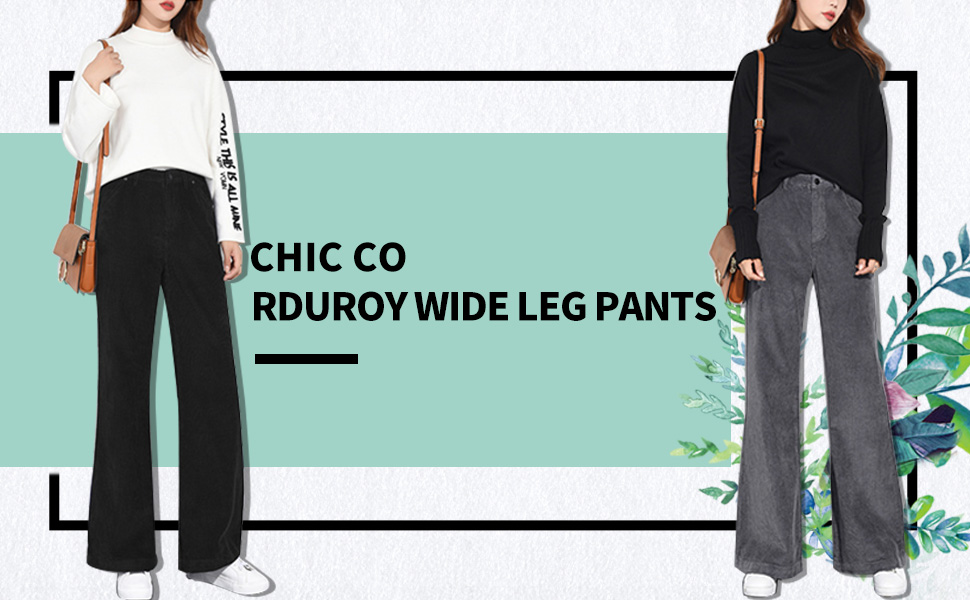 flare leg corduroy pants