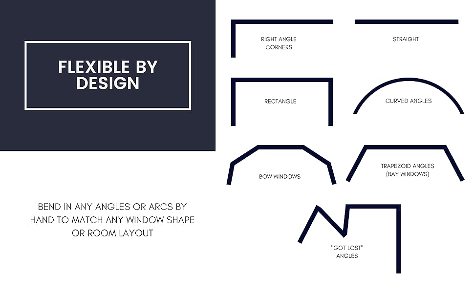 UrbanRed riel de cortina de techo | Soporte de techo para riel de