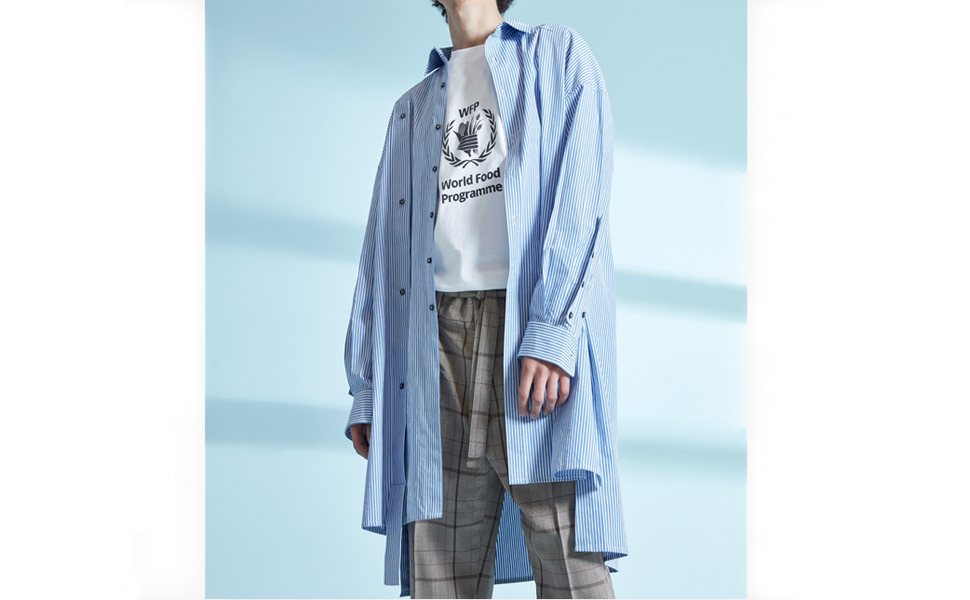 青と白のストライプ ビッグ長袖シャツ 楽天市場】バイパターン ドロスト ビッグシルエット ストライプ