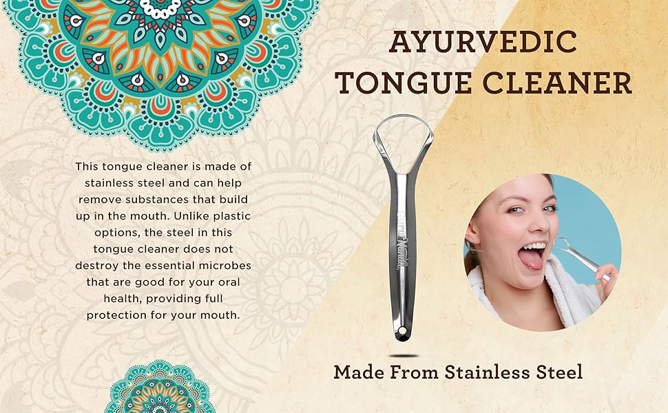 Guru nanda Tongue cleaner with oil pulling