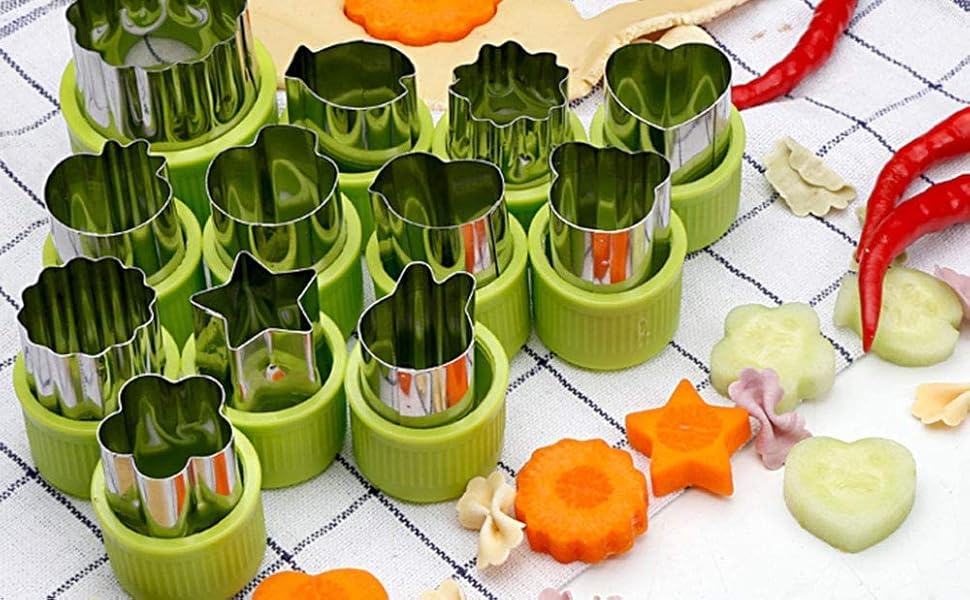 SGAONSN Vegetable Fruit Cutter Shapes Set (40 Pieces)，20 Pieces