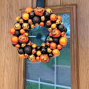 Amazon.co.jp: Gevrkjenp 玄関ドア用ハロウィーンリース