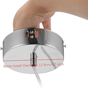 Base Install Diameter: 11.9cm/4.7 inch 