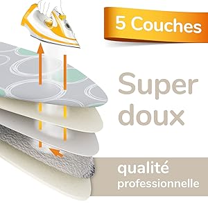 smart&gentle bügelbrettbezug mit 5 schichten made in germany